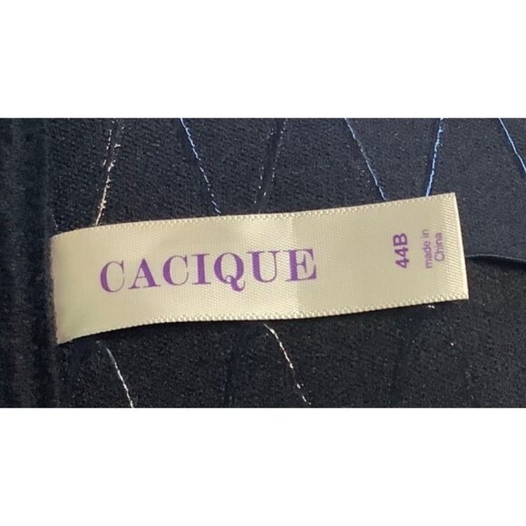 Cacique Women Sz 44B Black Strapless Bra Nylon Lycra Padded Underwire Intimates - Picture 3 of 5